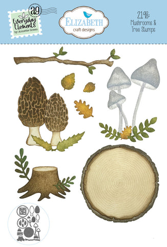 Elizabeth Craft Designs - Die - Mushrooms & Tree Stumps (7041)
