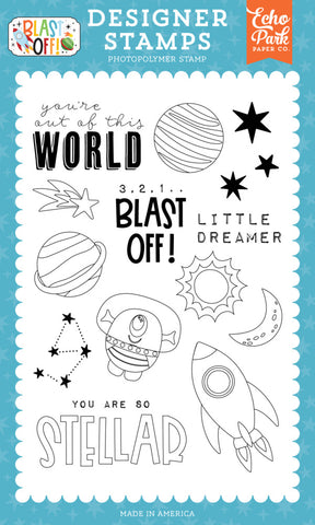 Blasts Off - Echo Park - Clear Stamp - Out Of This World