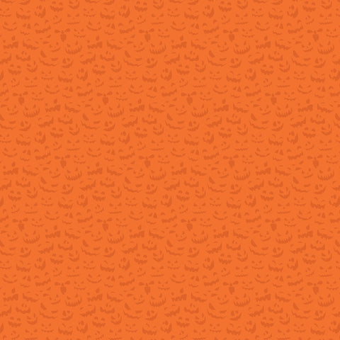 Trick Or Treat - PhotoPlay - Printed Cardstock 12"x12" - Pumpkin Face Orange/Tangerine (Sheen) (8322)