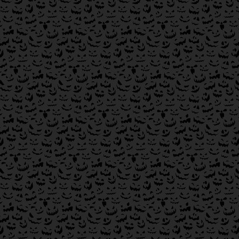Trick Or Treat - PhotoPlay - Printed Cardstock 12"x12" - Pumpkin Face Black/New Black (Sheen) (8407)