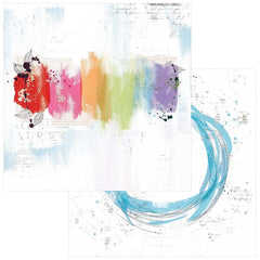 Spectrum Gardenia - 49 & Market - Double-Sided Cardstock 12"X12" - Painted Foundations- Ink Splotch