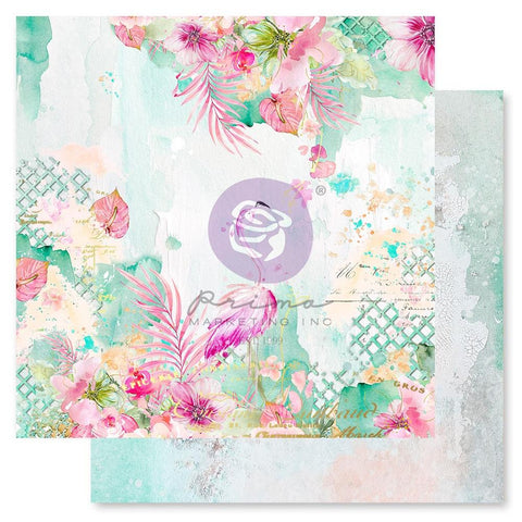 Postcards From Paradise - Prima Marketing - Double-Sided Cardstock 12"X12" - Paradise