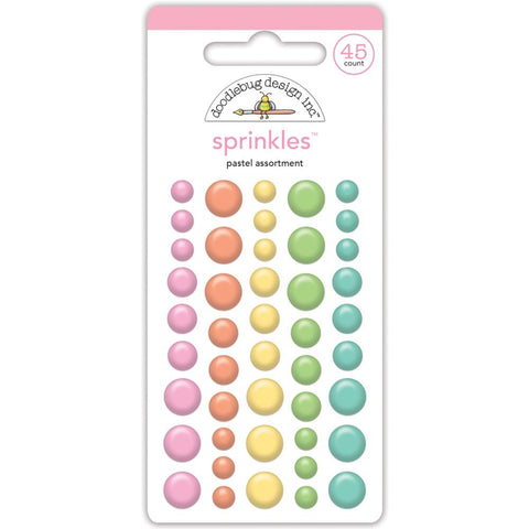 Pretty Kitty - Doodlebug - Sprinkles Adhesive Enamel Dots -  Pastel Assortment