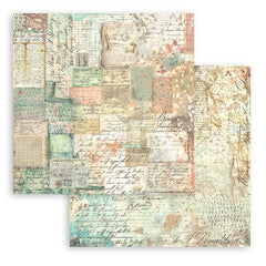 Brocante Antiques - Stamperia - 12"X12" Patterned Paper - Patchwork Cards (3288)