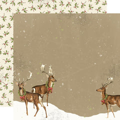 Simple Vintage Yuletide -Simple Stories - Double-Sided Cardstock 12"X12" - Peace On Earth