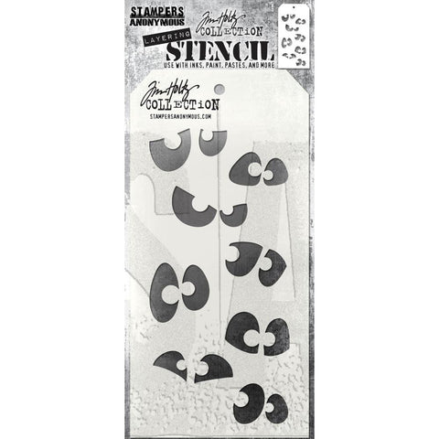 Tim Holtz - Layered Stencil 4.125"X8.5" - Peekaboo