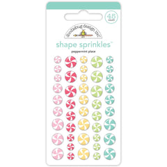 Gingerbread Kisses- Doodlebug - Sprinkles Adhesive Enamel Shapes - Peppermint Place (2885)