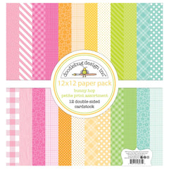 Bunny Hop - Doodlebug - Double-Sided Cardstock 12"X12" - Petite Prints