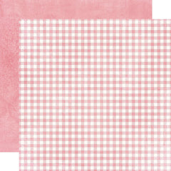 Simple Vintage Spring Garden - Simple Stories - 12"x12" Double-sided Patterned Paper - Petunia Gingham