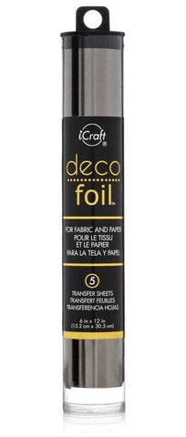 Deco Foil - Transfer Sheets 6"X12" 5/Pkg - Pewter  (2257)
