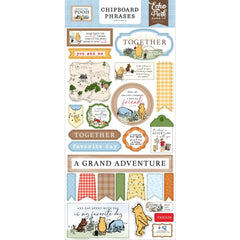Winnie The Pooh - Echo Park - Chipboard 6"X13" - Phrases