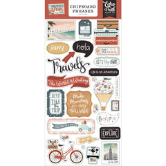 Let's Take The Trip  - Echo Park - Chipboard 6"X13" - Phrases