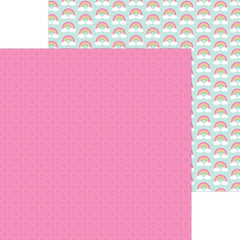 Hello Again - Doodlebug - Double-sided Cardstock 12"X12" - Pink Poppies