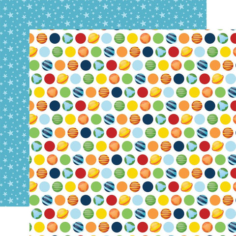 Blasts Off - Echo Park - Double-Sided Cardstock 12"X12" - Playful Planets