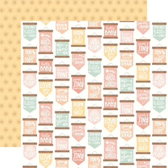 Our Baby (Girl) - Echo Park - Double-Sided Cardstock 12"X12" -  Precious Phrases