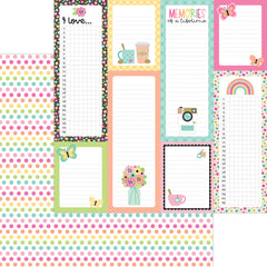 Hello Again - Doodlebug - Double-sided Cardstock 12"X12" - Pretty Polka-Dots