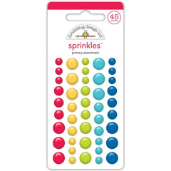 Doggone Cute - Doodlebug - Sprinkles Adhesive Enamel Dots -  Primary Assortment