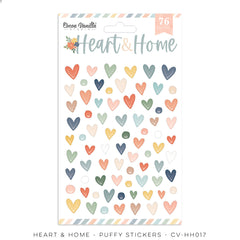 Heart & Home - Cocoa Vanilla Studios - Puffy Stickers - Hearts  76/pkg (0667)