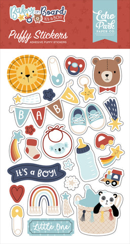Baby on Board BOY - Echo Park - Puffy Stickers
