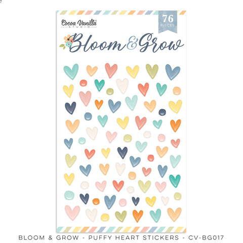 Bloom & Grow - Cocoa Vanilla - Puffy Stickers (0483)