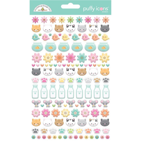 Pretty Kitty - Doodlebug - Puffy Stickers (6426)