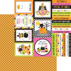 Hey Pumpkin - Doodlebug - Double-Sided Cardstock 12"X12" - Pumpkin Patch Plaid