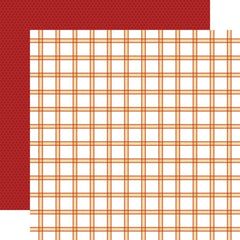 Fall Fun - Carta Bella - Double-Sided Cardstock 12"x12" - Pumpkin Plaid