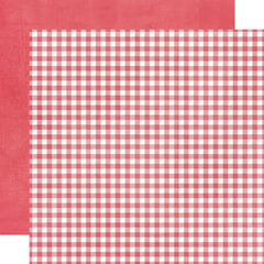 Simple Vintage Spring Garden - Simple Stories - 12"x12" Double-sided Patterned Paper - Radish Gingham