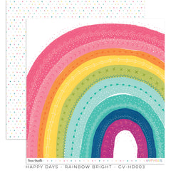 Happy Days - Cocoa Vanilla - 12X12 Patterned Paper - Rainbow Bright
