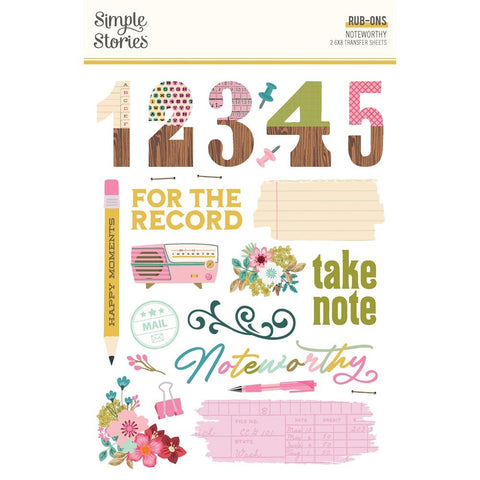Noteworthy - Simple Stories - Rub-Ons