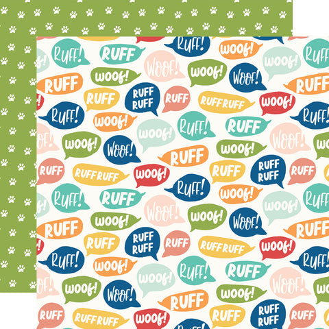 Fur Baby DOG - Simple Stories - 12"X12" Double-sided Patterned Paper - Ruff Life