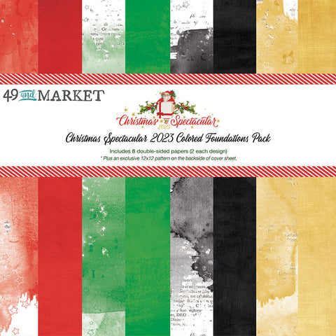 Christmas Spectacular 2023 - 49 & Market - Collection Pack 12"x12" - Colored Foundations (4241)