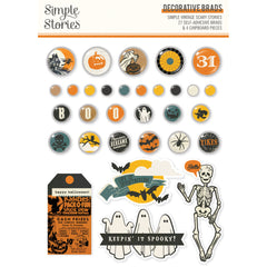 Simple Vintage Scary Stories - Simple Stories - Decorative Brads 27/Pkg (2487)