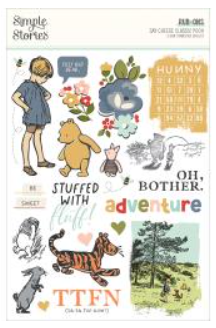 Say Cheese Classic Pooh - Simple Stories - Rub Ons 6"x8"