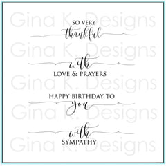 Gina K - Clear Stamps 4"x4" - Scripty Sayings 1 MINI