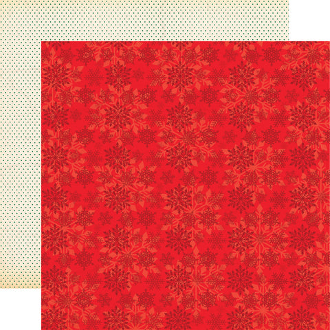 Season's Greetings - Carta Bella - Double-Sided Cardstock 12"X12" - Seasonal Snowflakes