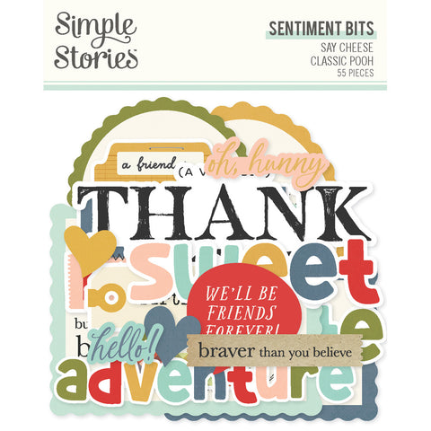 Say Cheese Classic Pooh - Simple Stories - Bits & Pieces - Sentiment