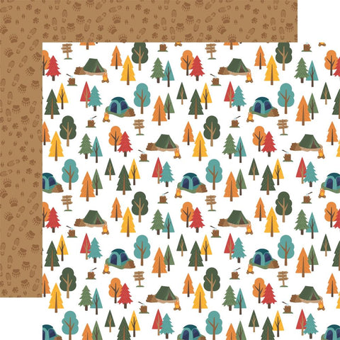 Into The Wild - Echo Park - Double-Sided Cardstock 12"X12" - Setting Up Camp