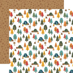 Into The Wild - Echo Park - Double-Sided Cardstock 12"X12" - Setting Up Camp