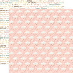 Our Baby (Girl) - Echo Park - Double-Sided Cardstock 12"X12" -  Sleepy Stars