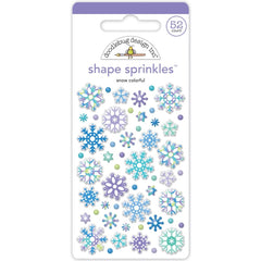 Snow Much Fun - Doodlebug - Sprinkles Adhesive Enamel Shapes - Snow Colorful (3479)