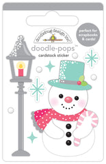 Tinsel Time - Doodlebug - Doodle-pops 3D Cardstock Sticker - Snow Wonderful