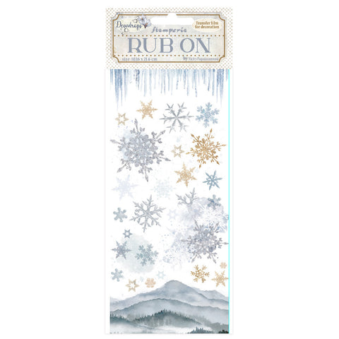 Create Happiness - Dewdrops - Stamperia - Rub-on - Snowflakes
