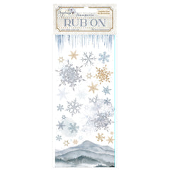 Create Happiness - Dewdrops - Stamperia - Rub-on - Snowflakes