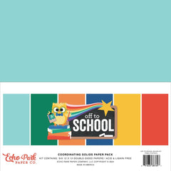 Off To School - Echo Park - Collection Kit 12"X12" - Solids