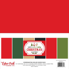 Have A Holly Jolly Christmas - Echo Park - Collection Kit 12"X12" - Solids