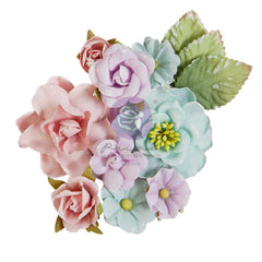 In Full Bloom - Prima Marketing - Paper Flowers 12/Pkg -Spring Breeze (8631)