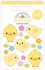 Bunny Hop - Doodlebug - Doodle-pops 3D Cardstock Sticker - Springtime Peeps (4339)