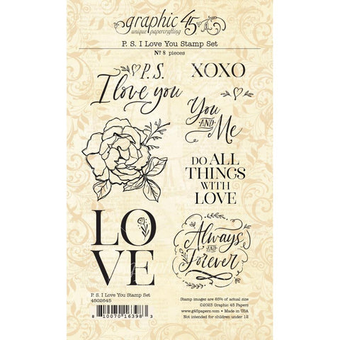 P.S. I Love You - Graphic 45 - Stamp Set