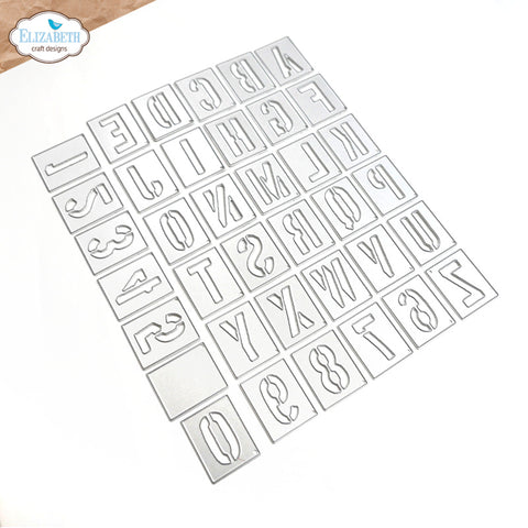 Elizabeth Craft Designs - Die Set - Stencil Alphabet (9939)